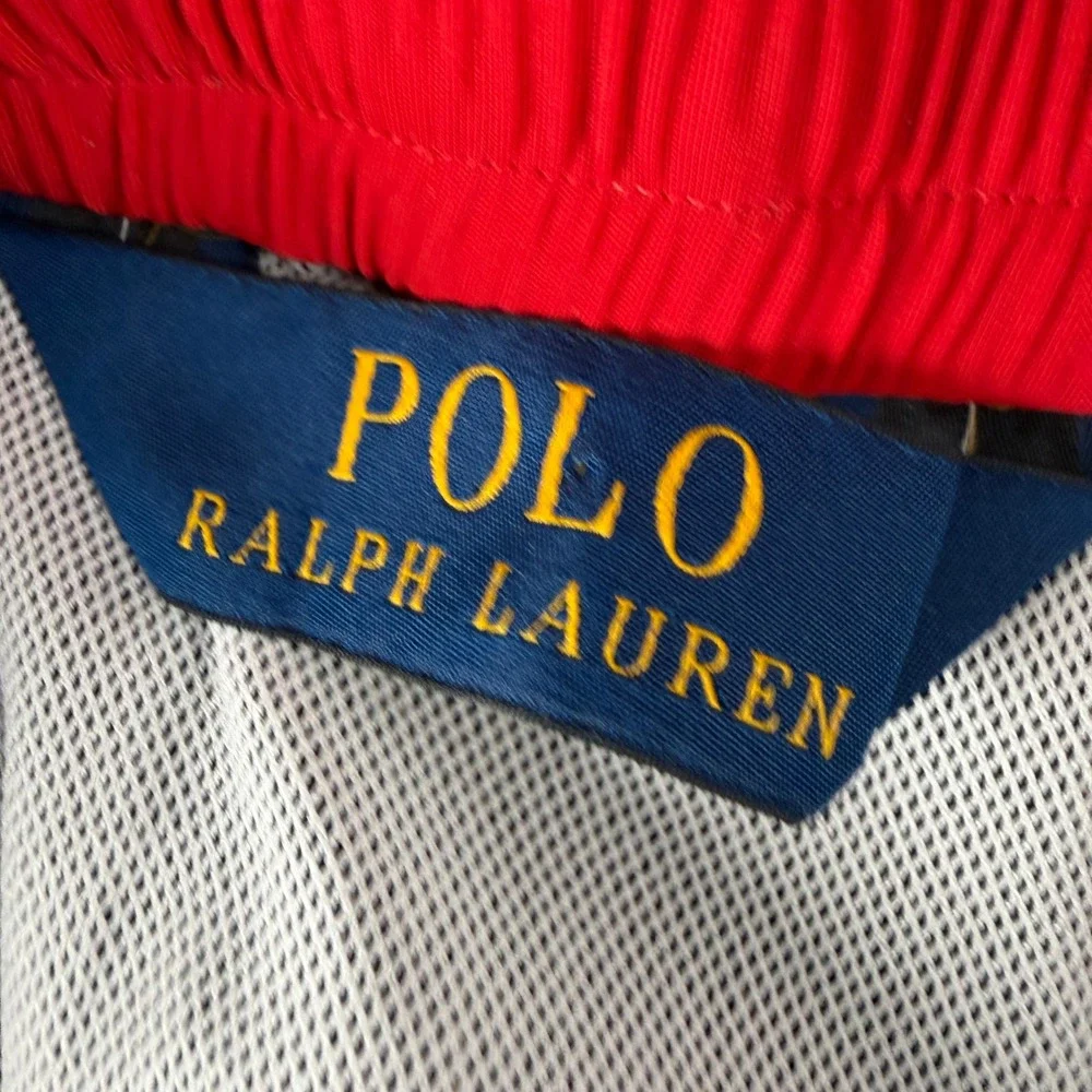 Polo Ralph Lauren‎ Swim Trunks Mens XXL Black Board Shorts Red Pony Mesh Line